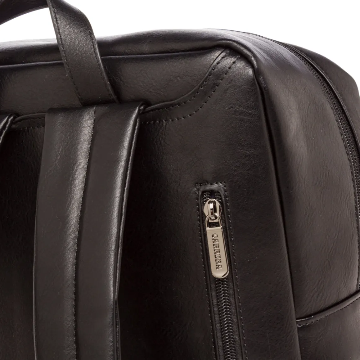 Zaino nero da Uomo con zip laterale Carrera
