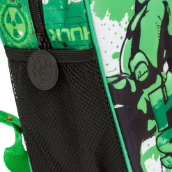 Zaino piccolo da scuola verde con dettaglio Hulk