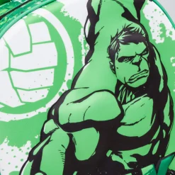 Zaino piccolo da scuola verde con dettaglio Hulk