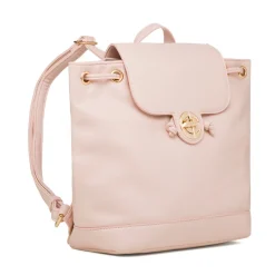 Zaino rosa da Donna con dettagli dorati e logo Enrico Coveri