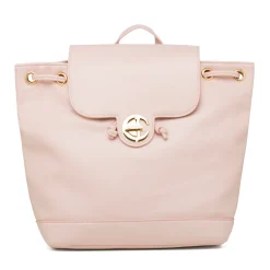 Zaino rosa da Donna con dettagli dorati e logo Enrico Coveri