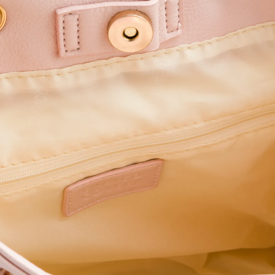 Zaino rosa da Donna con dettagli dorati e logo Enrico Coveri