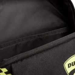 Zaino sportivo nero con dettagli giallo fluo e logo Ducati Corse